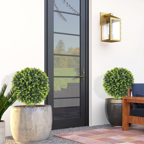 Homcom 2er set kunstpflanzen - 2er-set,